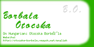 borbala otocska business card